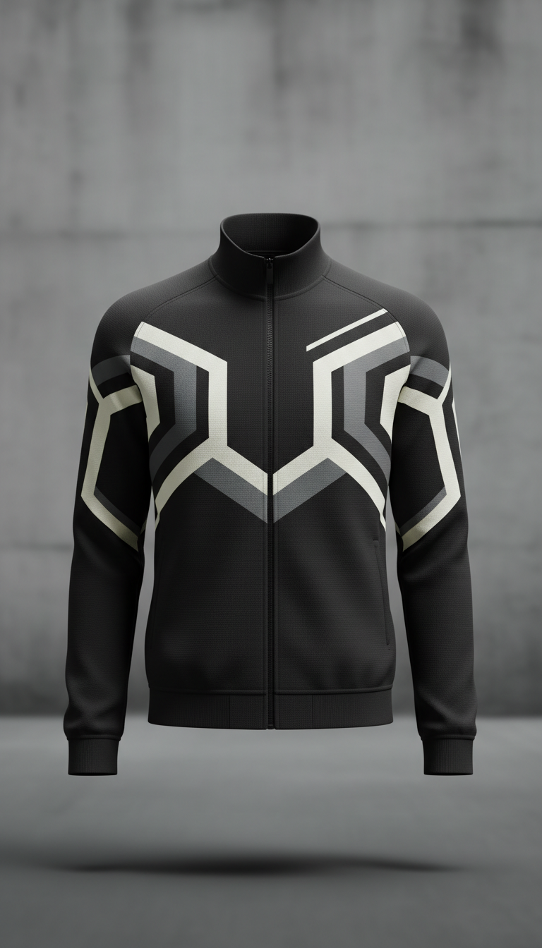 Zip Hoodie With Raw Hem