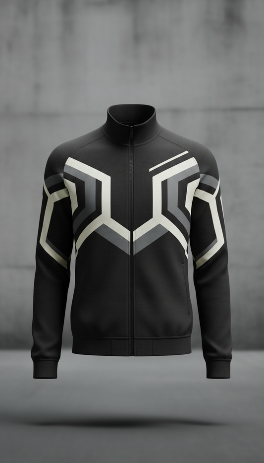 Zip Hoodie With Raw Hem